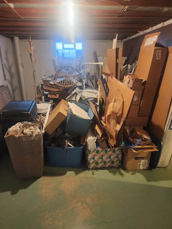 Roll-off dumpster container at job site for Construction Dumpster Rental in Conewango